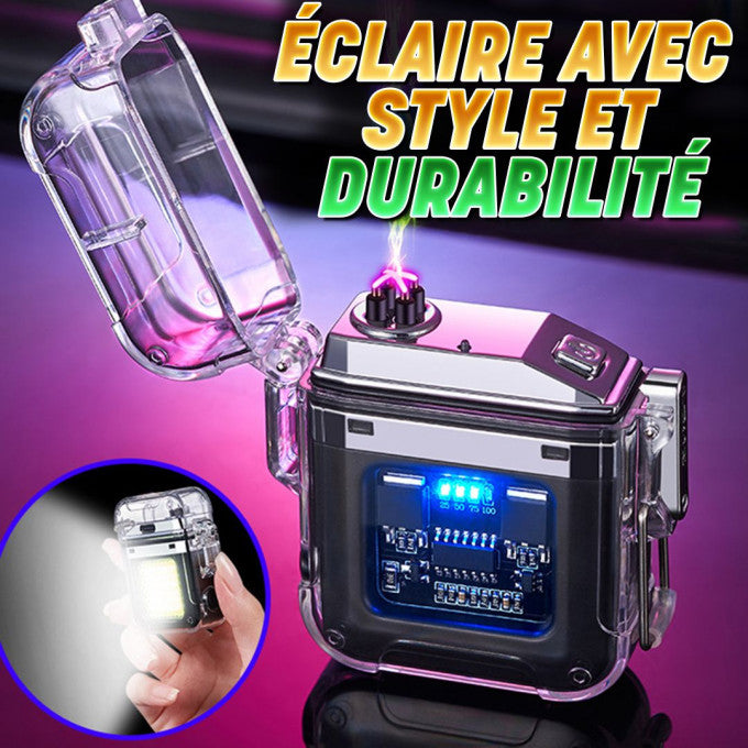 Briquet à arc transparent rechargeable-RDC