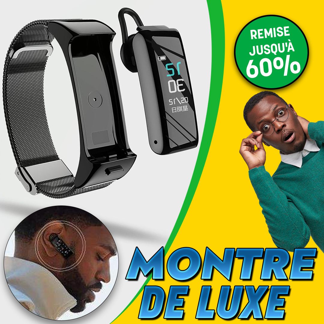 Bracelet intelligent 2 en 1 avec écouteurs Bluetooth-CNG