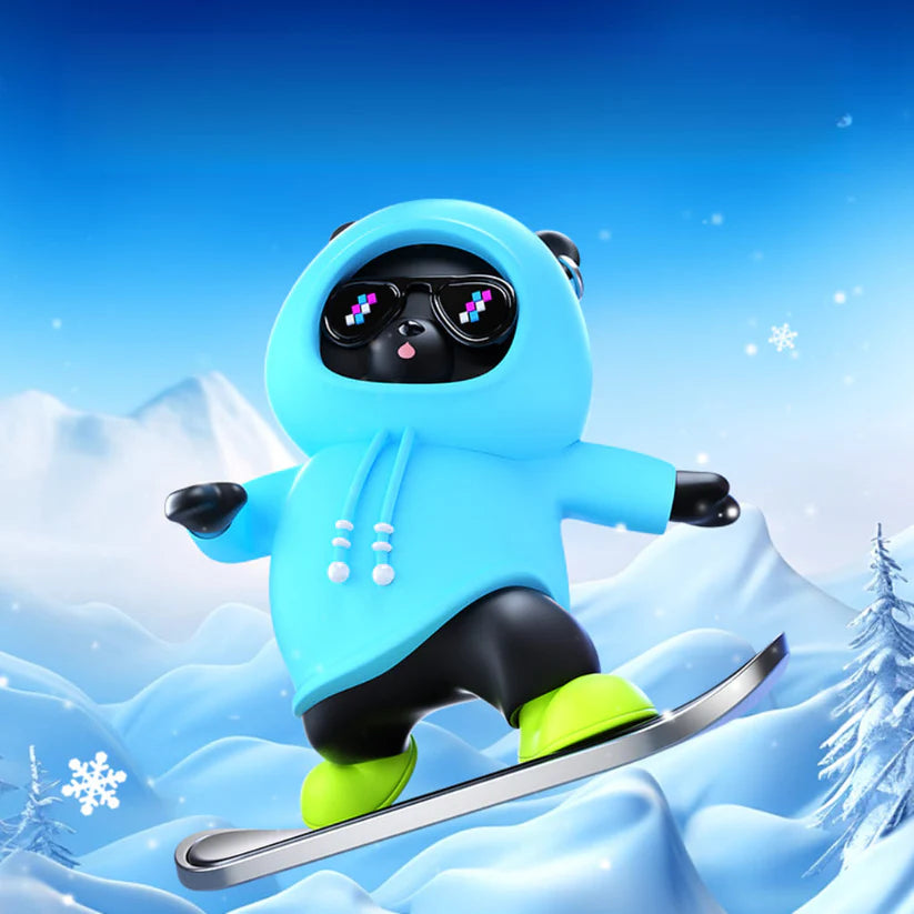 Panda Skater– Ornement de Voiture Élégant et Ludique-GNK