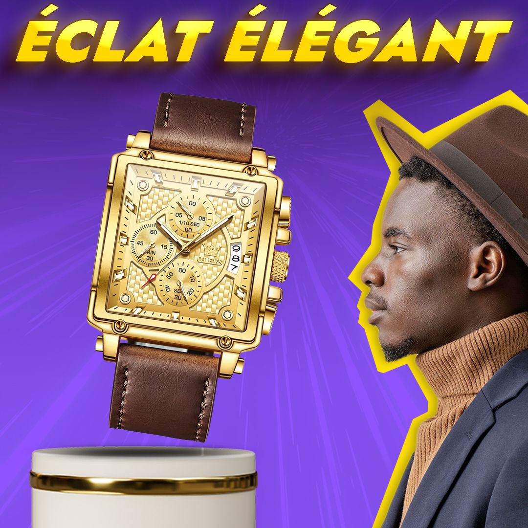 Montre en cuir pour Homme-COD